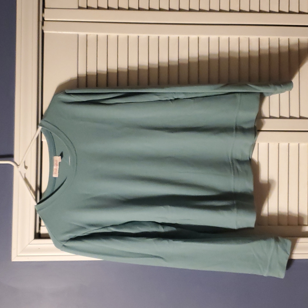 Fresh Produce dusty teal long sleeve shirt
